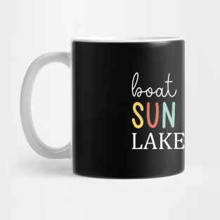 Boat Waves Sun Rays Lake Days Cute Summer Vacation Mom Mug